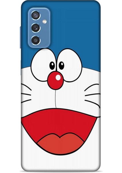 Samsung Galaxy M52 Kılıf Caliburn 22 Mavi Beyaz Kap