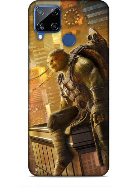 Realme C15 Kılıf Caliburn 10 Michelengelo Ninja Kablumbağalar Full Hd Kılıf