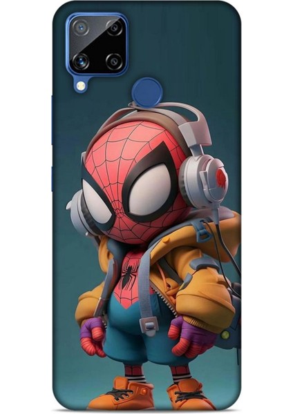 Realme C15 Kılıf Caliburn 25 Spiderman Bebek Soyulmayan Kılıf