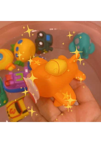 No.11 Stili Bebek Banyo Oyuncak Yüzme Su Oyuncakları Karikatür Yumuşak Kauçuk Araba Tekne Uçak Şamandıra Squeeze Ses Su Sprey Çocuklar Su Oyun Oyuncaklar Hediyeler (Yurt Dışından) indirimleri