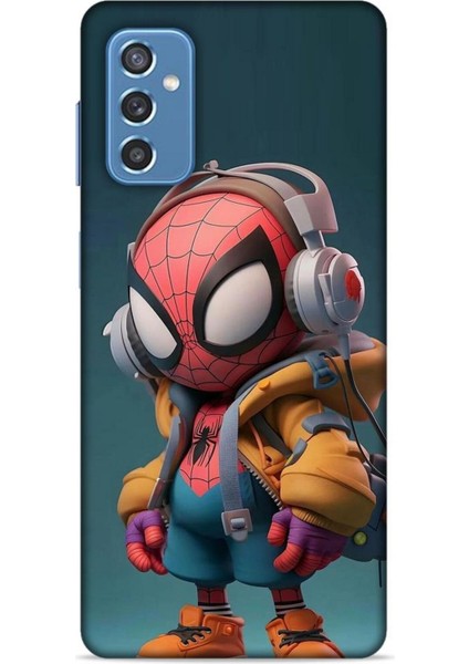 Samsung Galaxy M52 Kılıf Caliburn 25 Spiderman Bebek Soyulmayan Kılıf