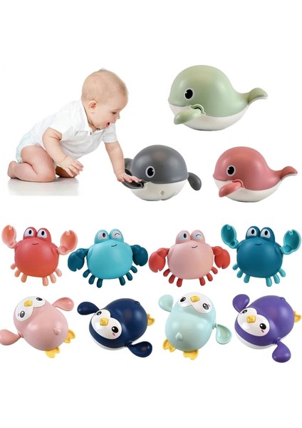 Yeşil Kurbağa Stili Bebek Banyo Oyuncakları Hayvan Sevimli Karikatür Kaplumbağa Yengeç Klasik Bebek Su Oyuncak Bebek Yüzmek Zincir Clockwork Oyuncak Çocuk Için En Yeni (Yurt Dışından) fırsatları