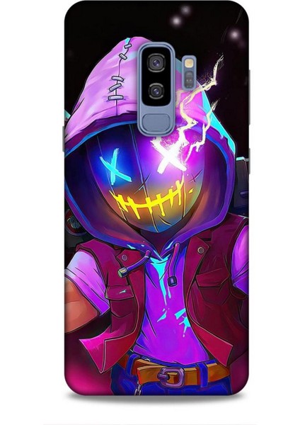 Samsung Galaxy S9 Plus Kılıf Caliburn 19 Maskeli Pembe Tam Koruma Kılıf