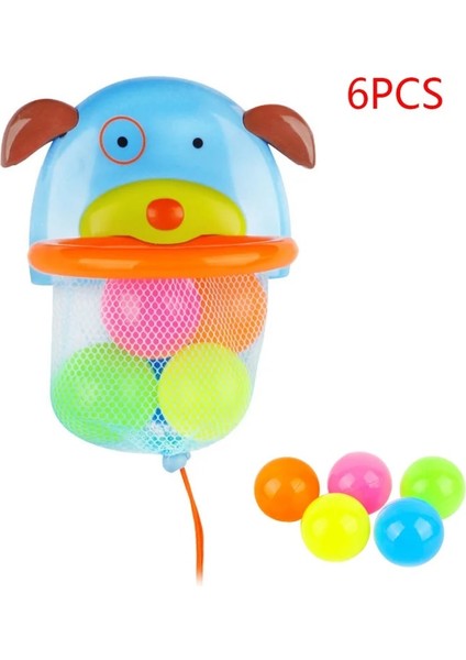 Basketbol ÇEMBERI-193 Stili Bebek Banyo Oyuncakları Toddler Çekim Sepeti Küvet Su Oyun Seti Çocuk Kız Erkek 3 Mini Plastik Basketbol Topu ile Duş Oyuncak (Yurt Dışından)