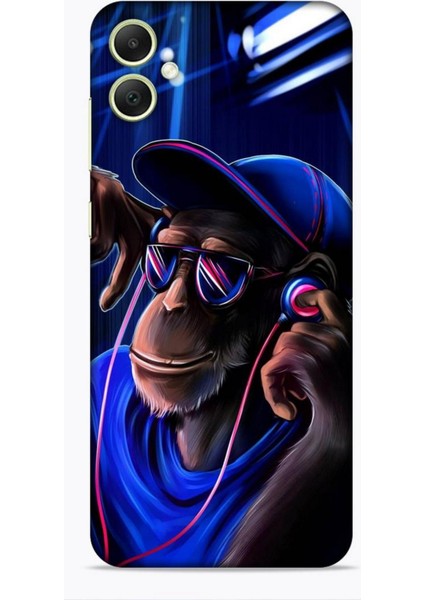 Samsung Galaxy A05 Kılıf Caliburn 20 Maymun Mavi Renkli Kılıf