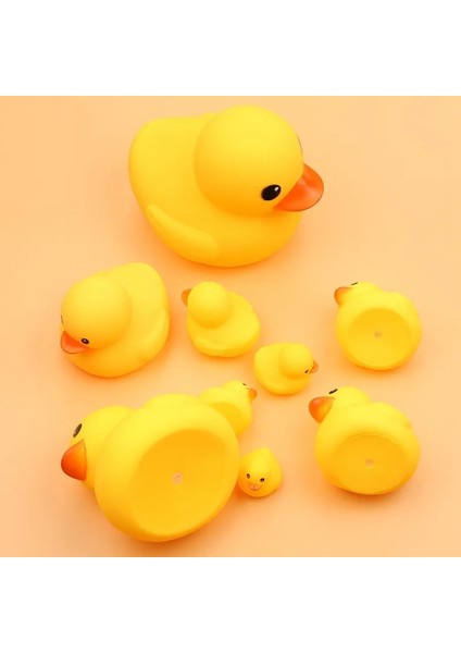D Stili Yenidoğan Çocuklar Bebek Banyo Ördeği Oyuncaklar Hediye Banyo Kauçuk Büyük Sarı Ördek Banyo Su Oynarken Kawaii Squeeze Float Ördekler (Yurt Dışından)