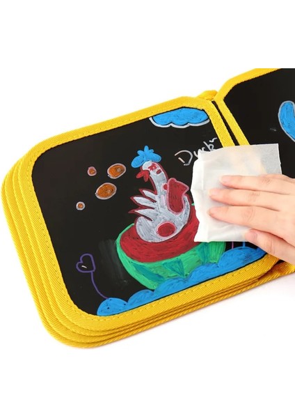 K 14 Sayfa Stili 1 Takım Taşınabilir Yumuşak Tebeşir Çizim Tahtası Bebek Dıy Çizim Kitabı Boyama Kitabı ile Su Tebeşir Çocuk Boyama Tahta (Yurt Dışından)