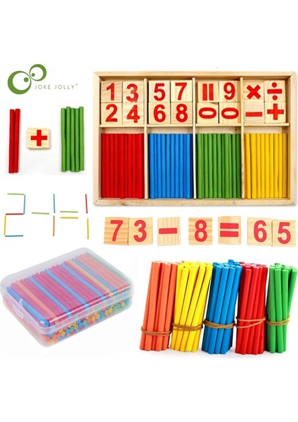 Ahşap Kutu Sopa Tarzı Ahşap Eğitim Numarası Matematik Hesaplamak Oyunu Oyuncak Matematik Bulmaca Oyuncaklar Çocuk Erken Öğrenme Sayma Çubukları Malzeme Çocuk Zxh (Yurt Dışından)