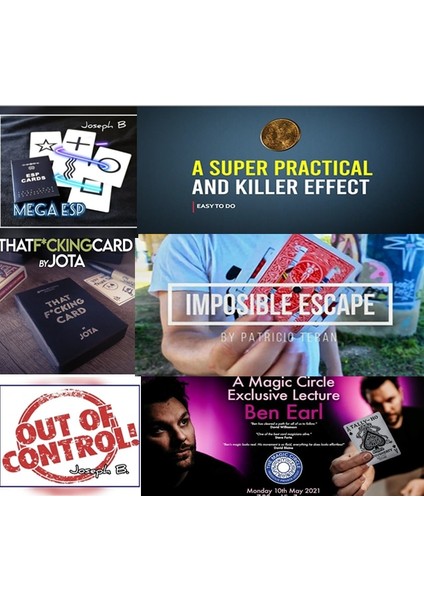 Kontrol Dışı Tarzı On Madeni Paranın Gizemi ,sihirli Çember Dersi ,o F★cking Kart ,imkansız Kaçış,kontrol Dışında,mega Esp -Sihirli Numaralar (Yurt Dışından)