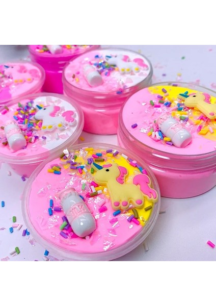 Sarı Mor Tarzı 60ML Unicorn Puf Balçık Plastik Kil Hafif Kil Renkli Modelleme Polimer Kil Kum Kabarık Hafif Hamuru Sakız El Yapımı Oyuncak Için (Yurt Dışından) modelleri
