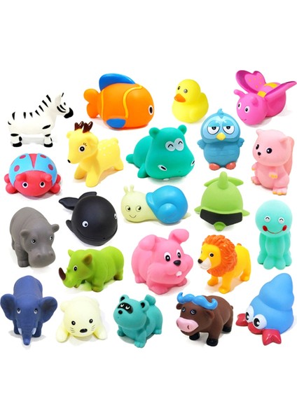 Random Stilinde Gönder Bebek Banyo Oyuncakları Güzel Karışık Hayvanlar Yüzme Su Oyuncakları Bebek Hediyeleri Için Renkli Yumuşak Kauçuk Şamandıra Squeeze Ses Banyo Oyuncak (Yurt Dışından)