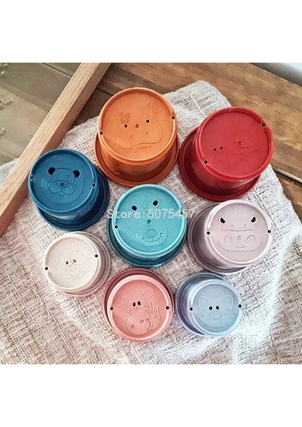 C Stili Bebek Banyo Oyuncakları Istifleme Fincan Oyuncaklar Renkli Erken Eğitim Zeka Hediye Tekne Şeklinde Yığılmış Bardak Katlanır Kule Oyuncaklar (Yurt Dışından) modelleri