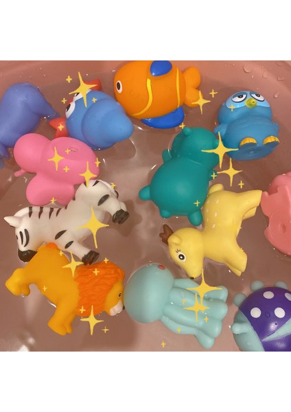 Random Stilinde Gönder Bebek Banyo Oyuncakları Güzel Karışık Hayvanlar Yüzme Su Oyuncakları Bebek Hediyeleri Için Renkli Yumuşak Kauçuk Şamandıra Squeeze Ses Banyo Oyuncak (Yurt Dışından)