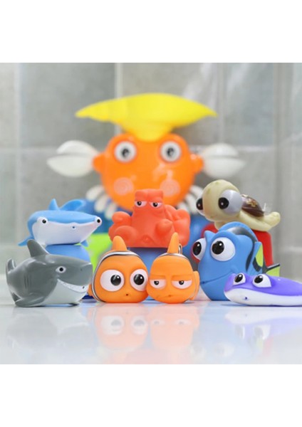 No.5 Tarzı Bebek Banyo Oyuncakları Bulma Nemo Dory Float Sprey Su Sıkma Oyuncaklar Yumuşak Kauçuk Banyo Oyun Hayvanlar Çocuklar Banyo Palyaço Balığı Oyuncak (Yurt Dışından)