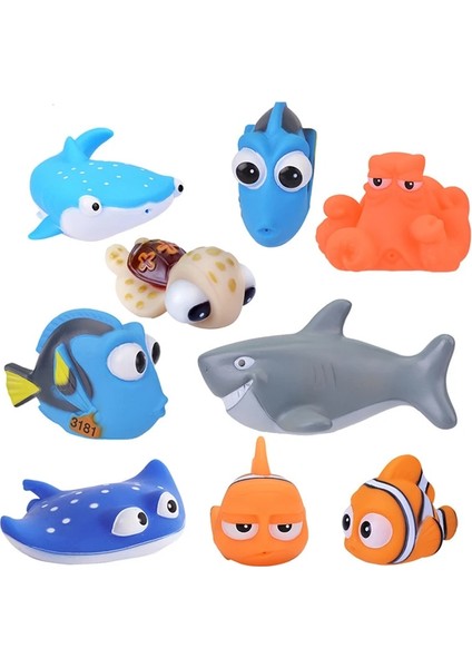 No.5 Tarzı Bebek Banyo Oyuncakları Bulma Nemo Dory Float Sprey Su Sıkma Oyuncaklar Yumuşak Kauçuk Banyo Oyun Hayvanlar Çocuklar Banyo Palyaço Balığı Oyuncak (Yurt Dışından)