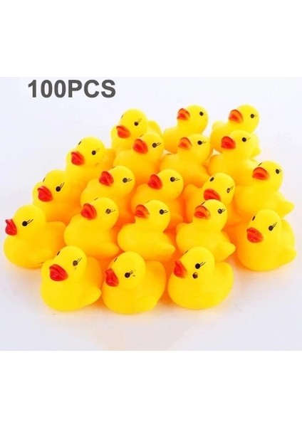 100 Adet Ördek Tarzı Lot Squeaky Lastik Ördek Duckie Banyo Oyuncakları Bebek Duş Su Oyuncakları Bebek Çocuk Doğum Günü Hediyeleri Için (Yurt Dışından)