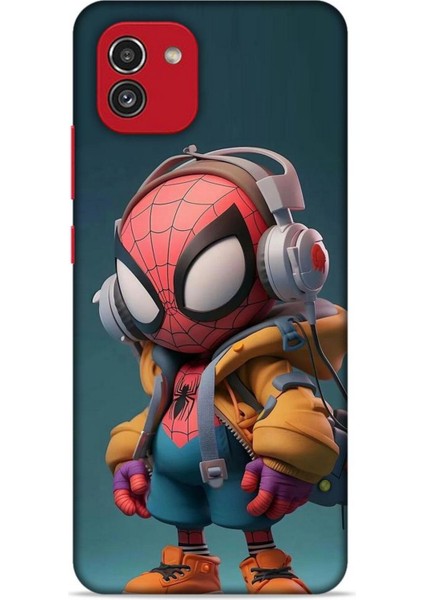 Samsung Galaxy A03 Kılıf Caliburn 25 Spiderman Bebek Soyulmayan Kılıf
