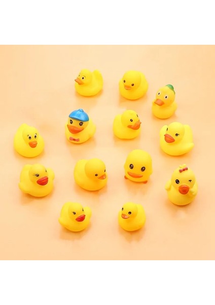 C Stili Yenidoğan Çocuklar Bebek Banyo Ördeği Oyuncaklar Hediye Banyo Kauçuk Büyük Sarı Ördek Banyo Su Oynarken Kawaii Squeeze Float Ördekler (Yurt Dışından)