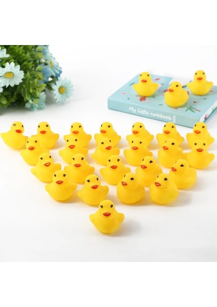 100 Adet Ördek Tarzı Lot Squeaky Lastik Ördek Duckie Banyo Oyuncakları Bebek Duş Su Oyuncakları Bebek Çocuk Doğum Günü Hediyeleri Için (Yurt Dışından) indirimleri
