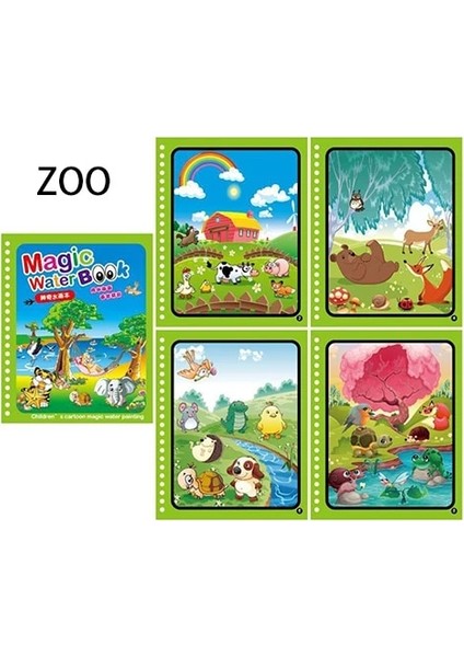 Hayvanat Bahçesi Stili Büyülü Kitap Su Boyama Kitapları Çizim Karikatürleri Kitaplar Doodle Kalem Boyama Kurulu Çocuklar Için Hediye Erken Educationtoys (Yurt Dışından)