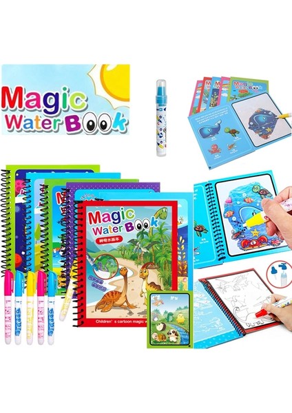 Hayvanat Bahçesi Stili Büyülü Kitap Su Boyama Kitapları Çizim Karikatürleri Kitaplar Doodle Kalem Boyama Kurulu Çocuklar Için Hediye Erken Educationtoys (Yurt Dışından) indirimleri
