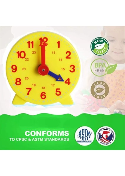 Montessori Öğrenci Öğrenme Saati Saat Öğretmen Dişli Saat 4 Inç Saat (Yurt Dışından)