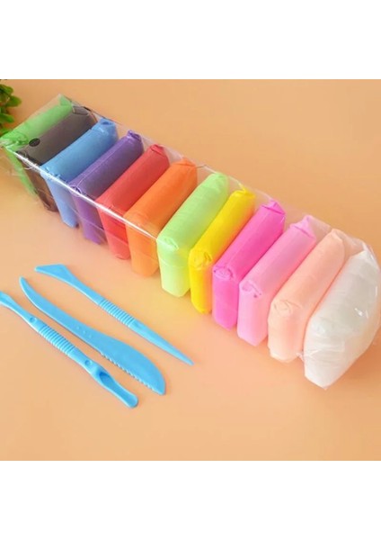12 Renk Kil Stili Hava Kuru Hamuru Modelleme Kil Çocuklar Için Eğitici 5d Oyuncak Hediye Oynamak Dougolors Hafif Playdough Slimes Çocuklar Polimer (Yurt Dışından)