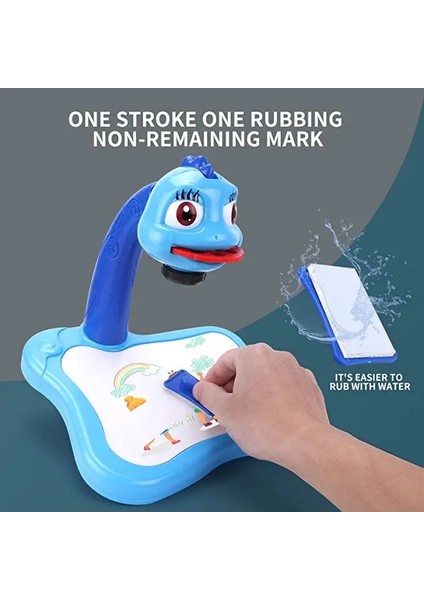 Kutu Stili ile Bir Mavi Projektör LED Boyamatable Çocuk Oyuncakları Çocuklar Çizim Kurulu Masası ile Hafif Müzik Öğrenme Kız Erkek Hediyeler Oyuncak (Yurt Dışından) modelleri