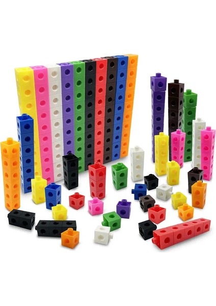 Bir Stil Montessori Gökkuşağı Matematik Bağlantı Küpleri Eğitici Oyuncak Kutulu 10 Renk Şerit Graard Matematiksel Sayma Yığılmış Küp Oyuncaklar (Yurt Dışından)