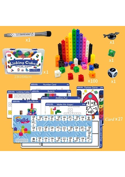 Bir Stil Montessori Gökkuşağı Matematik Bağlantı Küpleri Eğitici Oyuncak Kutulu 10 Renk Şerit Graard Matematiksel Sayma Yığılmış Küp Oyuncaklar (Yurt Dışından)