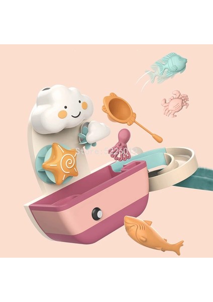 R Stili Bebek Banyo Oyuncakları Duş Sharkcrabstrack ile Etkileşimli Oyuncaklar Oyna Yüzme Su Oyunu Balıkçılık Havuzu Banyo Çocuklar Için Plaj Oyuncakları (Yurt Dışından) fırsatları
