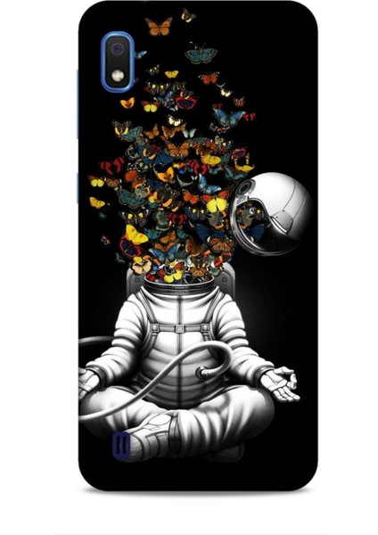 Samsung Galaxy A10 Kılıf Caliburn 1 Astronot ve Kelebekler Telefon Kılıfı