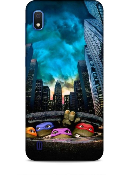 Samsung Galaxy A10 Kılıf Caliburn 11 Ninja Kablumbağalar 4K Baskılı Kılıf
