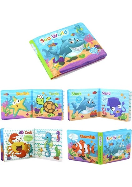 Deniz Dünyası Tarzı Banyo Kitapları Bebek Eğitim Oyuncak Zeka Gelişimi Dolappy Çiftliği Eva Plastik Yüzen Bebe Bebek Su Kitabı Oyuncakları (Yurt Dışından)