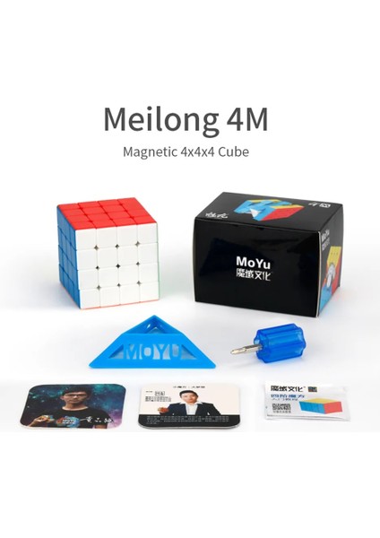 4x4 M Stili Moyu Meilong Piramit Küp 3 M Sihirli Küp Manyetik Profesyonel Hız Küp Yarışması Küp Oyunu Cubo Magico Bulmaca Oyuncaklar (Yurt Dışından)