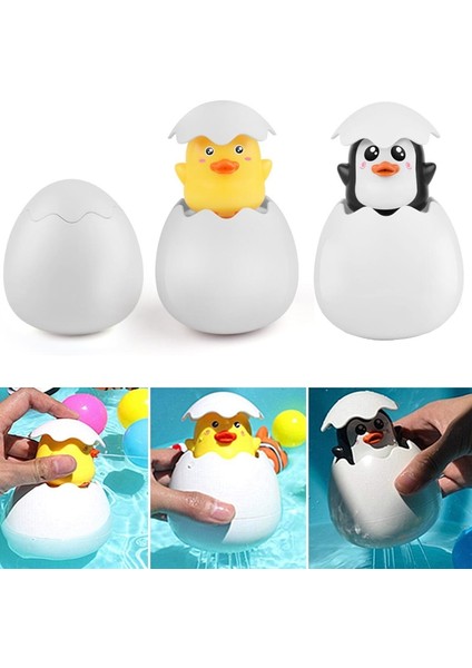 Mor Penguen Stili Bebek Banyo Oyuncak Çocuk Penguen Yumurta Su Sprey Yağmurlama Banyo Yağmurlama Duş Oyuncak Çocuklar Yüzme Su Clockwork Oyuncaklar (Yurt Dışından) fırsatları