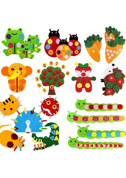 Elma Ağacı 25X26CM Stili Öğretim Anaokulu Manuel Dıy Örgü Bez Bebek Erken Öğrenme Eğitim Oyuncaklar Montessori Öğretim Yardımcıları Matematik Oyuncaklar (Yurt Dışından)