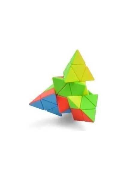 Çoklu Renk Stili Piramit Küp Siyahstickerless Sihirli Küp 95*95*95MM Piramit Küp 4x4 Bulmaca Piramit Küp Çocuklar Için Özel Oyuncaklar (Yurt Dışından)