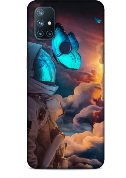 Oneplus Nord N10 5g Kılıf Caliburn 4 Mavi Kelebek Silikon Kılıf