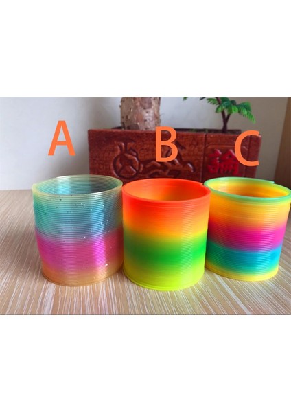 2 Adet Rastgele Renk Stili 6.5cm Sihirli Sıçrama Oyuncaklar Çocuklar Için Masa Oyunları Anti-Stres Yüzük Bahar Gökkuşağı Çocuklar Komik Hediyeler (Yurt Dışından)