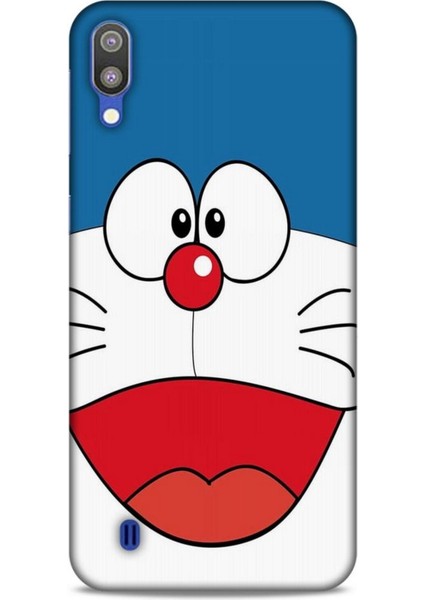 Samsung Galaxy M10 Kılıf Caliburn 22 Mavi Beyaz Kap