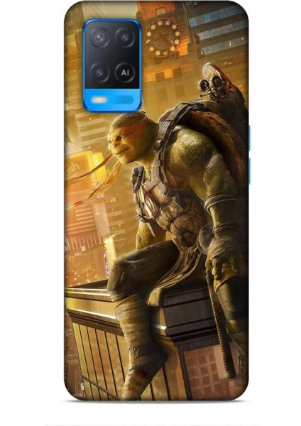 Oppo A54 Kılıf Caliburn 10 Michelengelo Ninja Kablumbağalar Full Hd Kılıf