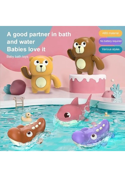 No.11 Stili Bebek Banyo Oyuncakları Sevimli Karikatür Hayvan Kaplumbağa Clawimming Turtlbaby Su Oyuncak Yaralı Zincir Clockwork Çocuklar Plaj Banyo Oyuncakları (Yurt Dışından) fiyatları