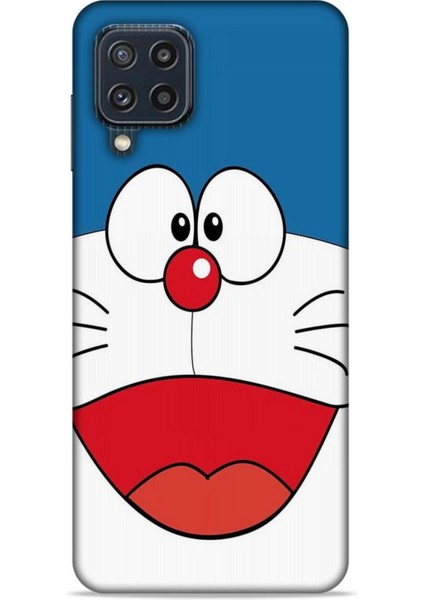 Samsung Galaxy M32 Kılıf Caliburn 22 Mavi Beyaz Kap