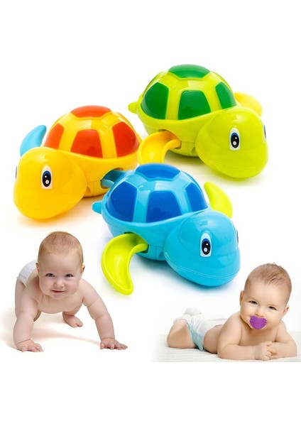 Sarı Stil 1 Adet Bebek Banyo Saati Oyuncaklar Su Deniz Kaplumbağaları Oynayan Eğlenceli Yüzmek Yüzen Küvet Dabbling Küvet Gıcırdayan Plaj Duş Oyuncakları (Yurt Dışından)