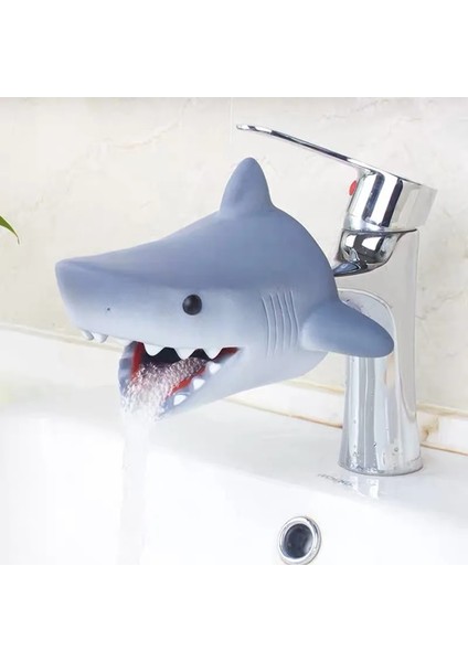 Köpekbalığı Tarzı Sevimli Hayvan Musluk Genişletici Su Çocuk Tasarruf Karikatür Musluk Aracı El Yıkama Yardım Banyo Banyo Oyuncakları Mutfak Dokunun Tok Çocuklar (Yurt Dışından)