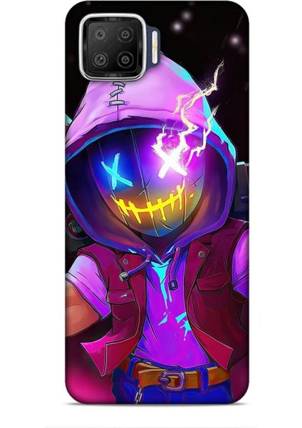 Oppo A73 Kılıf Caliburn 19 Maskeli Pembe Tam Koruma Kılıf