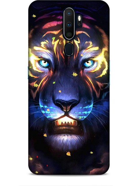 Oppo A9 2020 Kılıf Caliburn 12 Aslan Colorful Tasarım Kılıf