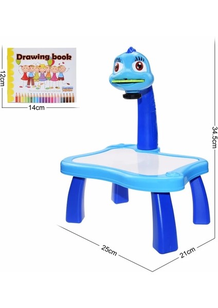 B Pembe ile Kutu Stili Çocuk LED Projektör Sanat Çizim Masa Işık Oyuncak Çocuklar Boyama Kurulu Masa El Sanatları Eğitim Öğrenme Boya Araçları Oyuncaklar Için Gir (Yurt Dışından) fırsatları