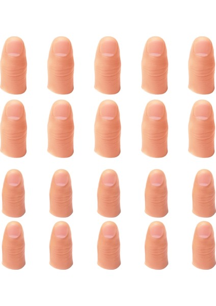 20 Adet Tarzı Zes Sert Başparmak Ucu Parmak Sahte Sihirli Trick Yakın Çekim Görünen Ortadan Kaybolmak Parmak Trick Sahne Oyuncak Komik Prank Parti (Yurt Dışından)